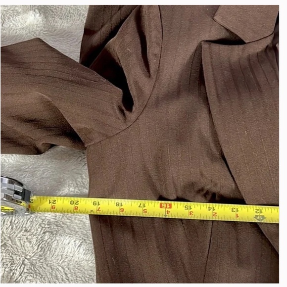 XOXO chocolate brown 2 piece pant suit set size blazer large bottom 9 - Picture 5 of 10